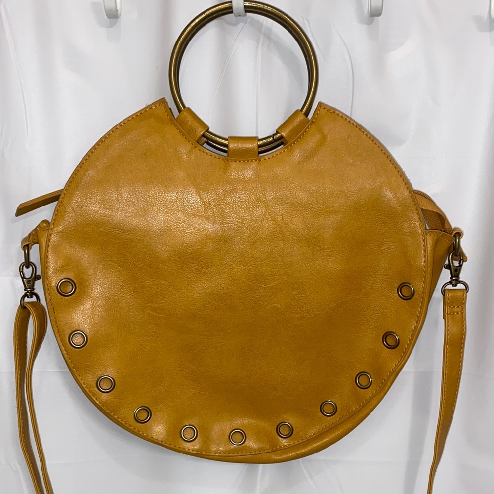 Time and Tru Mustard Yellow Round Shoulder Bag